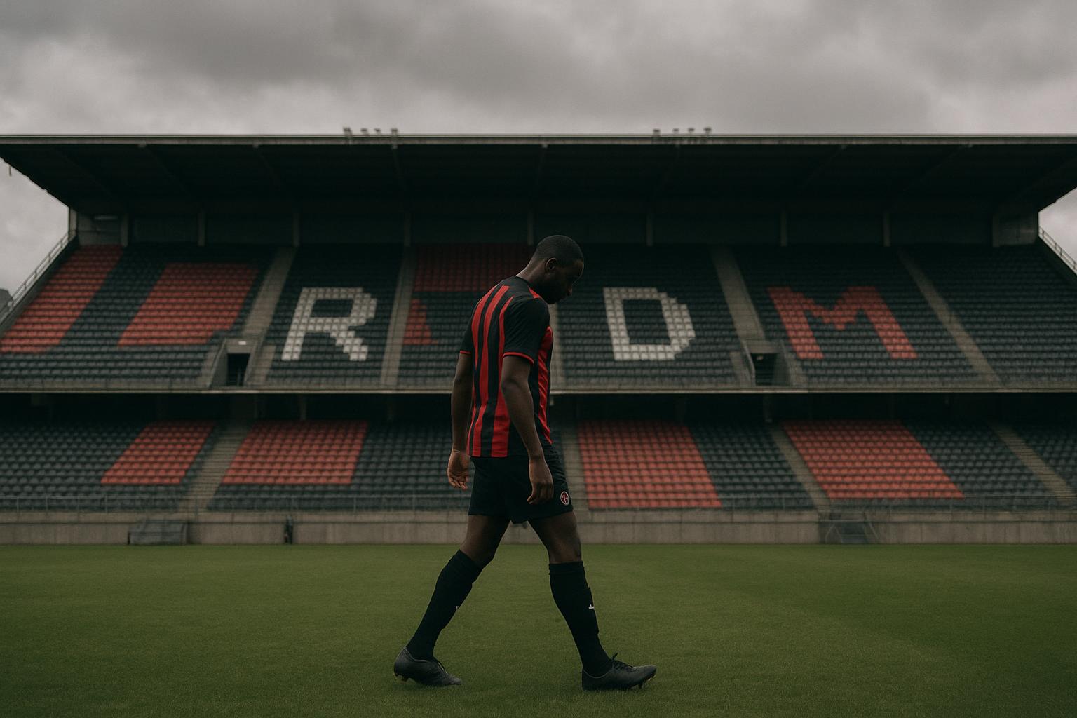 Sombere sfeer rond RWDM Brussels met een leeg stadion op de achtergrond