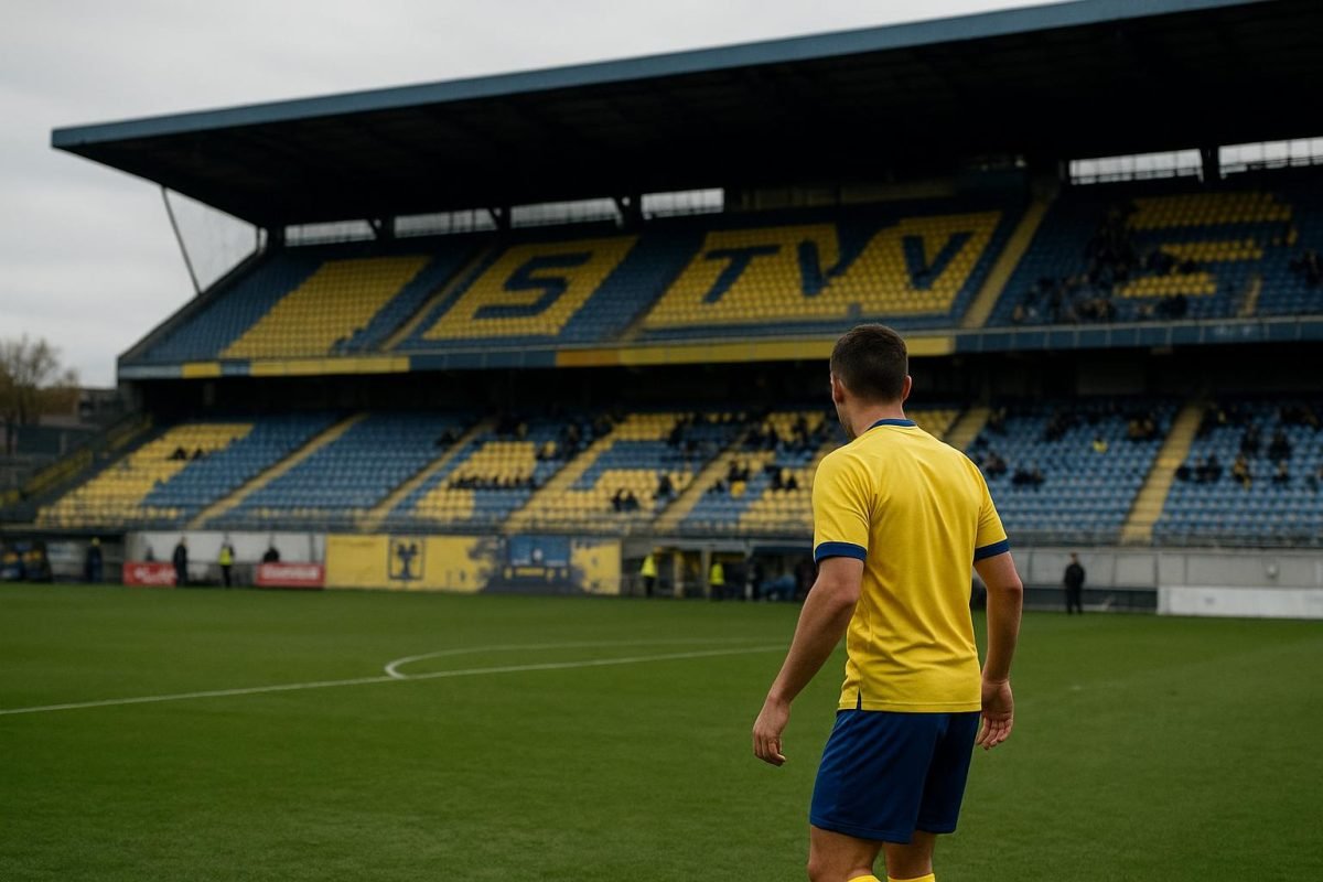Sfeerbeeld aan het stadion van STVV op Stayen