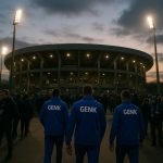 Avondsfeer rond het stadion in Freiburg voor SC Freiburg tegen KRC Genk in de Europa League