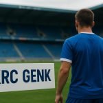 Konstantinos Karetsas van KRC Genk in een transfercontext rond de Cegeka Arena