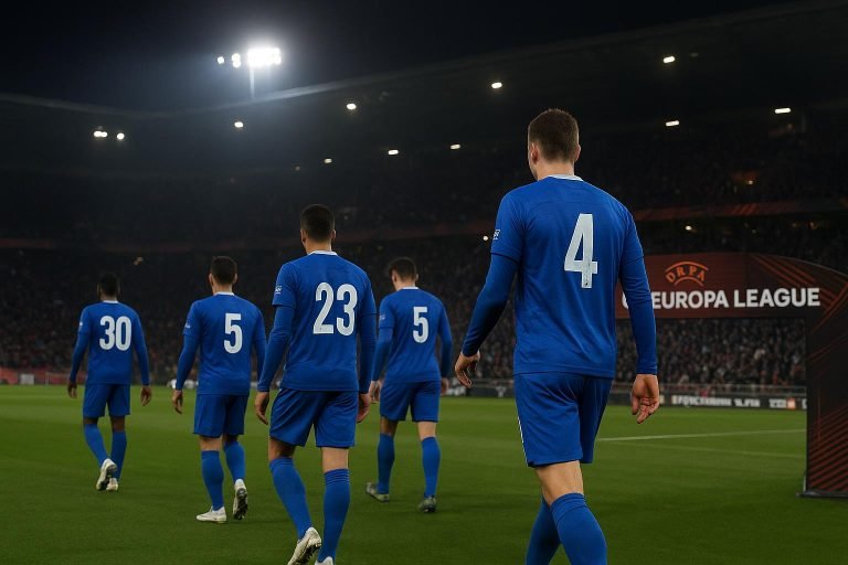 Sfeerbeeld rond een Europa League-avond van KRC Genk in het stadion van SC Freiburg