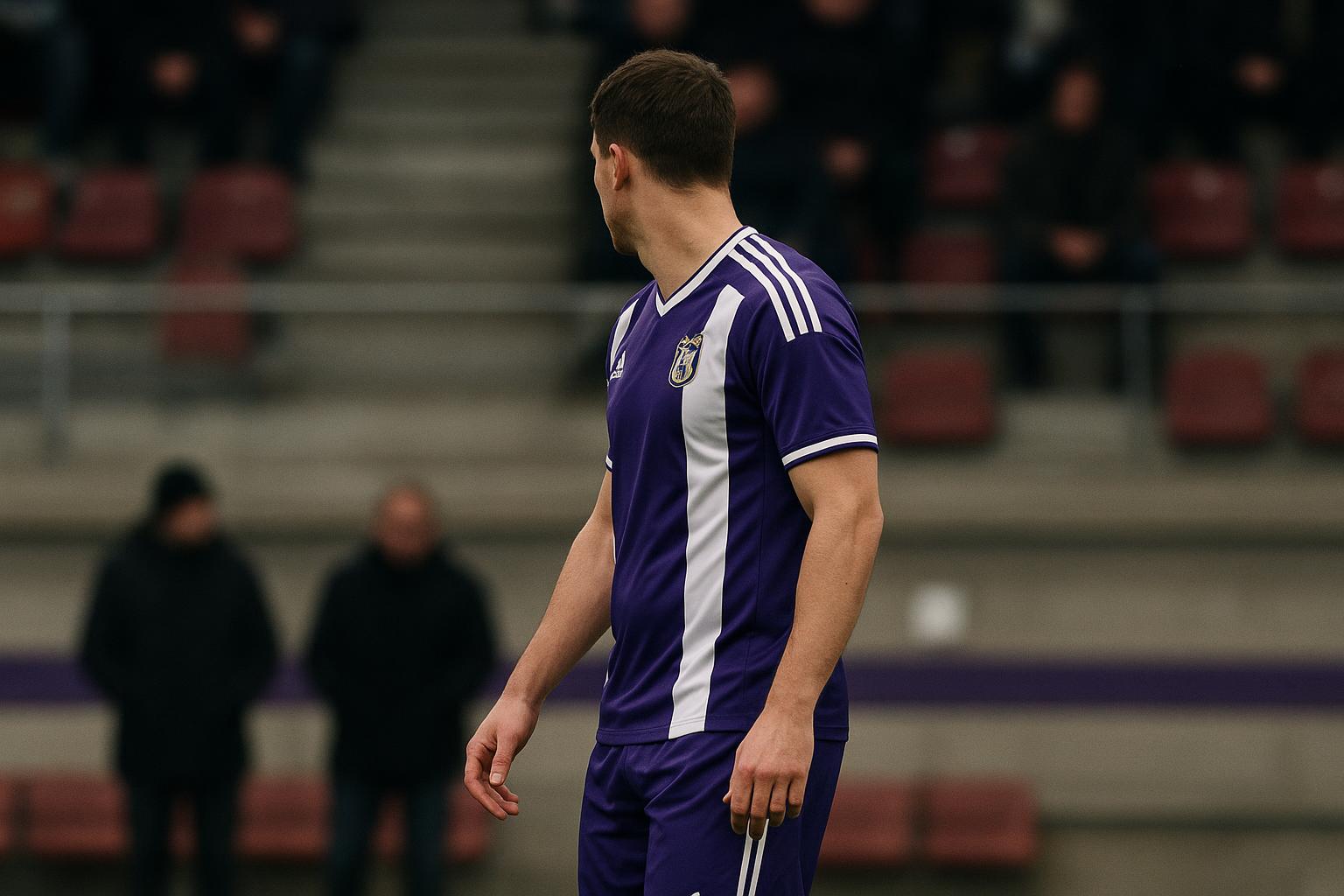 Nathan De Cat van RSC Anderlecht in een context rond transfergeruchten