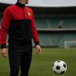 Anis Hadj Moussa in Feyenoord-tenue tijdens een trainingsmoment.
