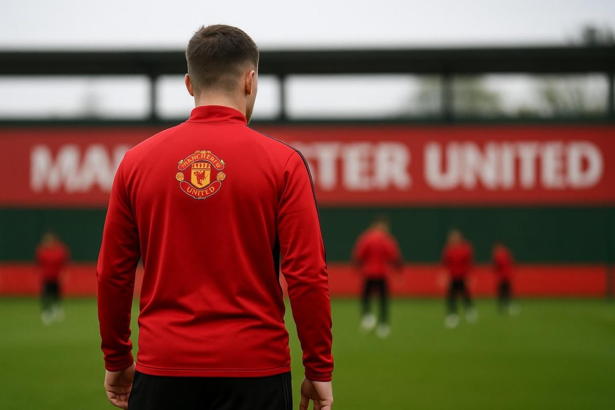 Speler van Manchester United op training met focus op een mogelijke zomeruittocht