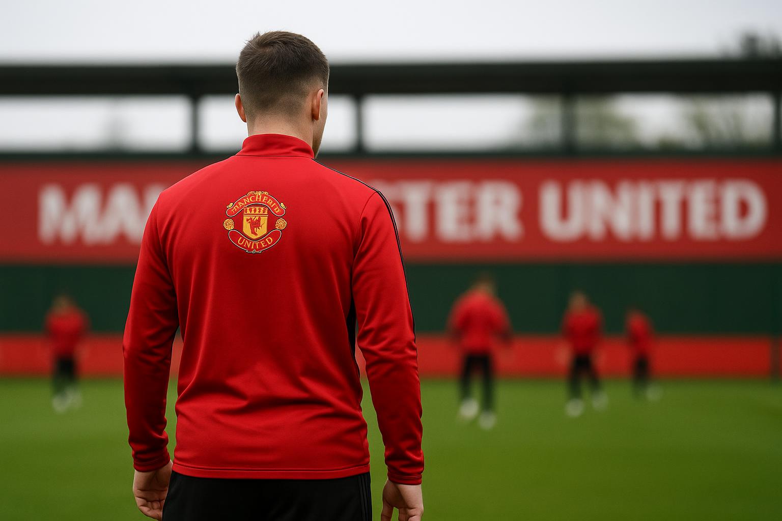 Speler van Manchester United op training met focus op een mogelijke zomeruittocht