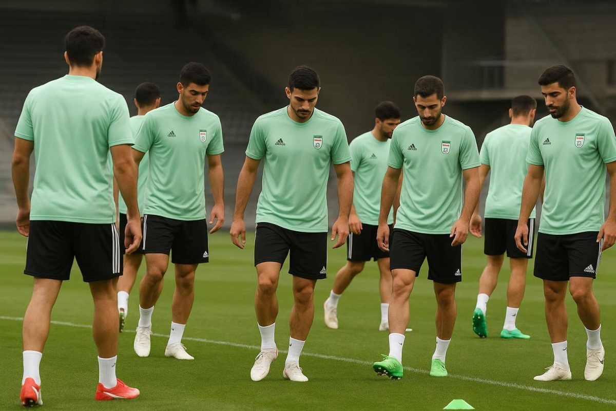 Spelers van Iran op training in aanloop naar interlands