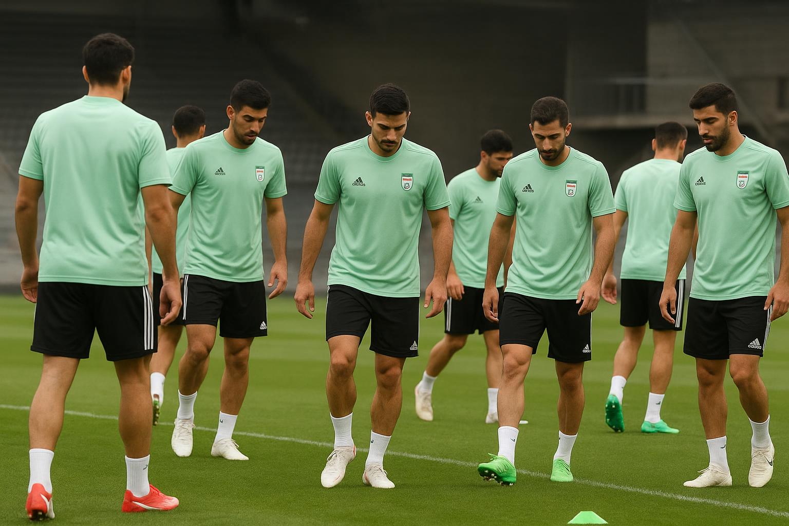Spelers van Iran op training in aanloop naar interlands
