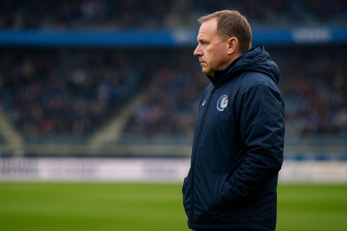 Rik De Mil langs de zijlijn bij KAA Gent