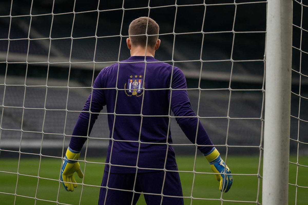 Colin Coosemans, doelman van RSC Anderlecht, in het Lotto Park