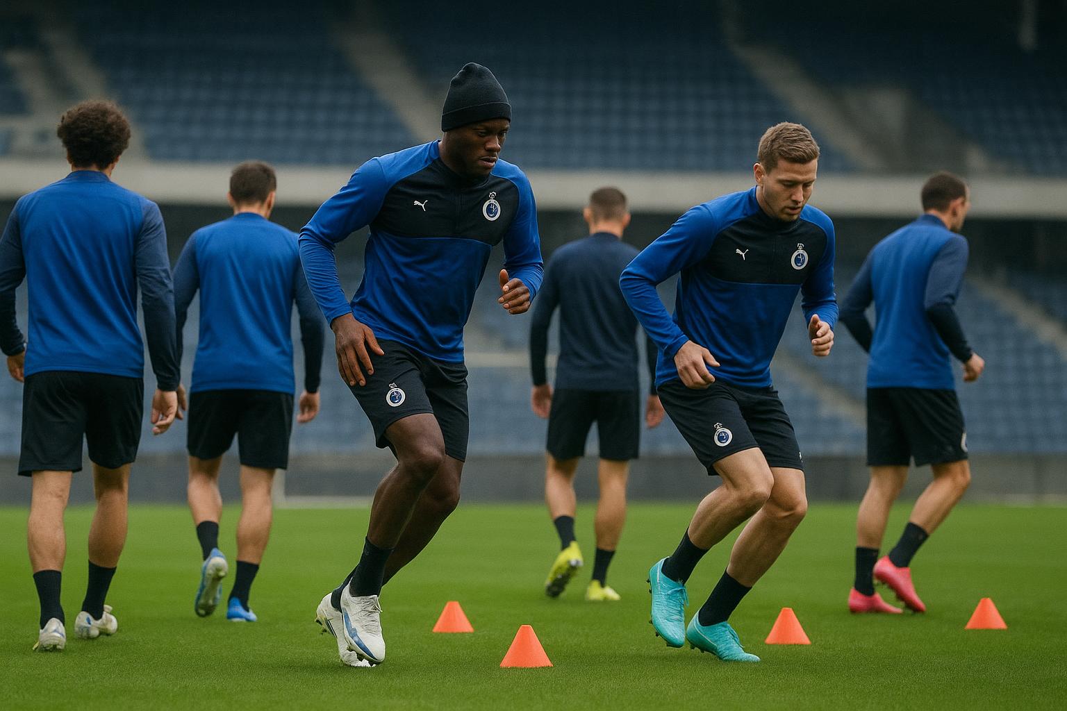 Trainingssfeer bij Club Brugge in aanloop naar de wedstrijd tegen KV Mechelen