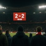 Sfeerbeeld in een Belgisch stadion met spanning rond de strijd om Play-Off 1 tussen KAA Gent en KRC Genk