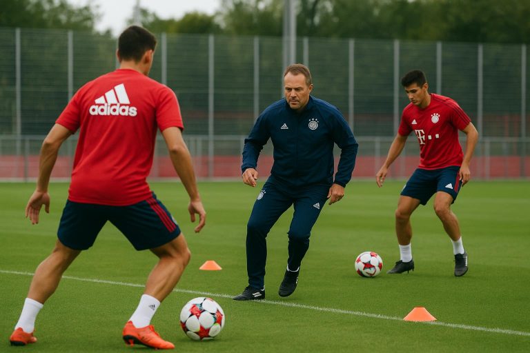 Vincent Kompany tijdens een training van Bayern München