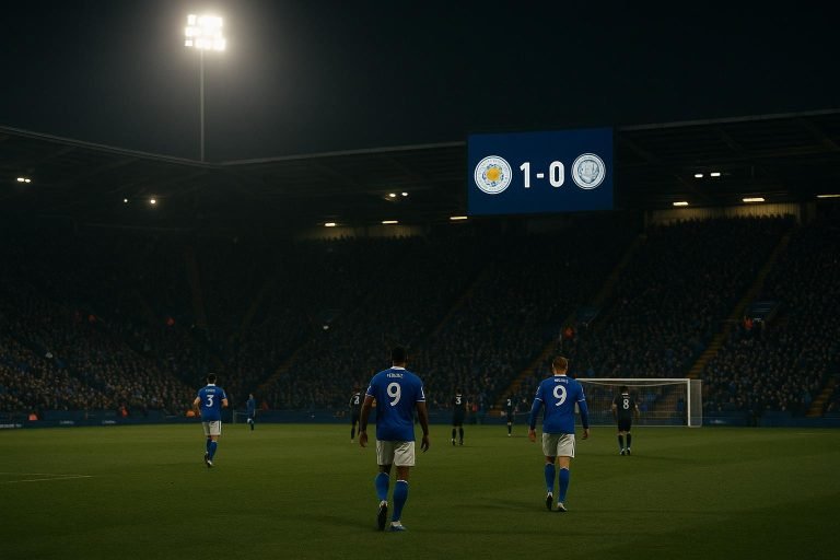 Sfeerbeeld in een stadion tijdens een wedstrijd van Leicester City in het Championship