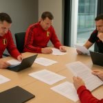 Sfeerbeeld van het bondshuis van de KBVB met voetbalcontext