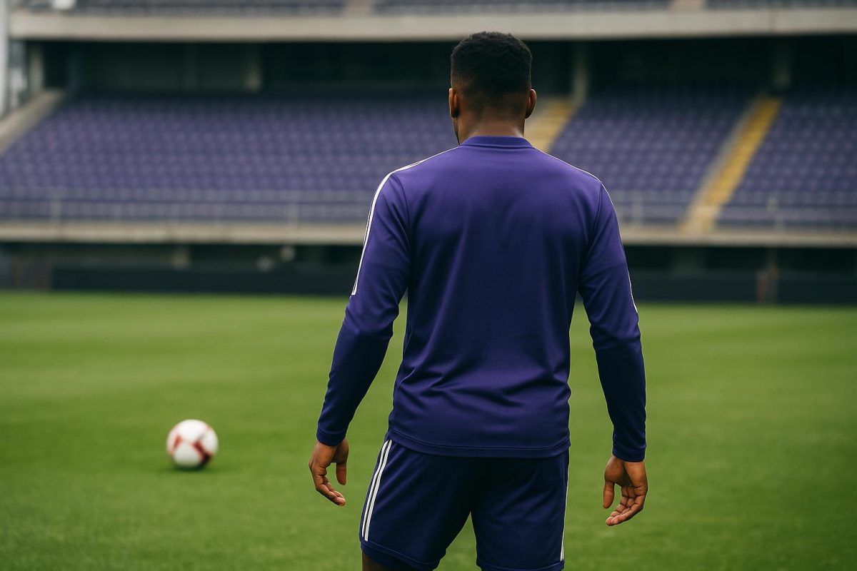 Verdediger in wedstrijdcontext als illustratie bij de interesse van Anderlecht in Hossam Abdelmaguid