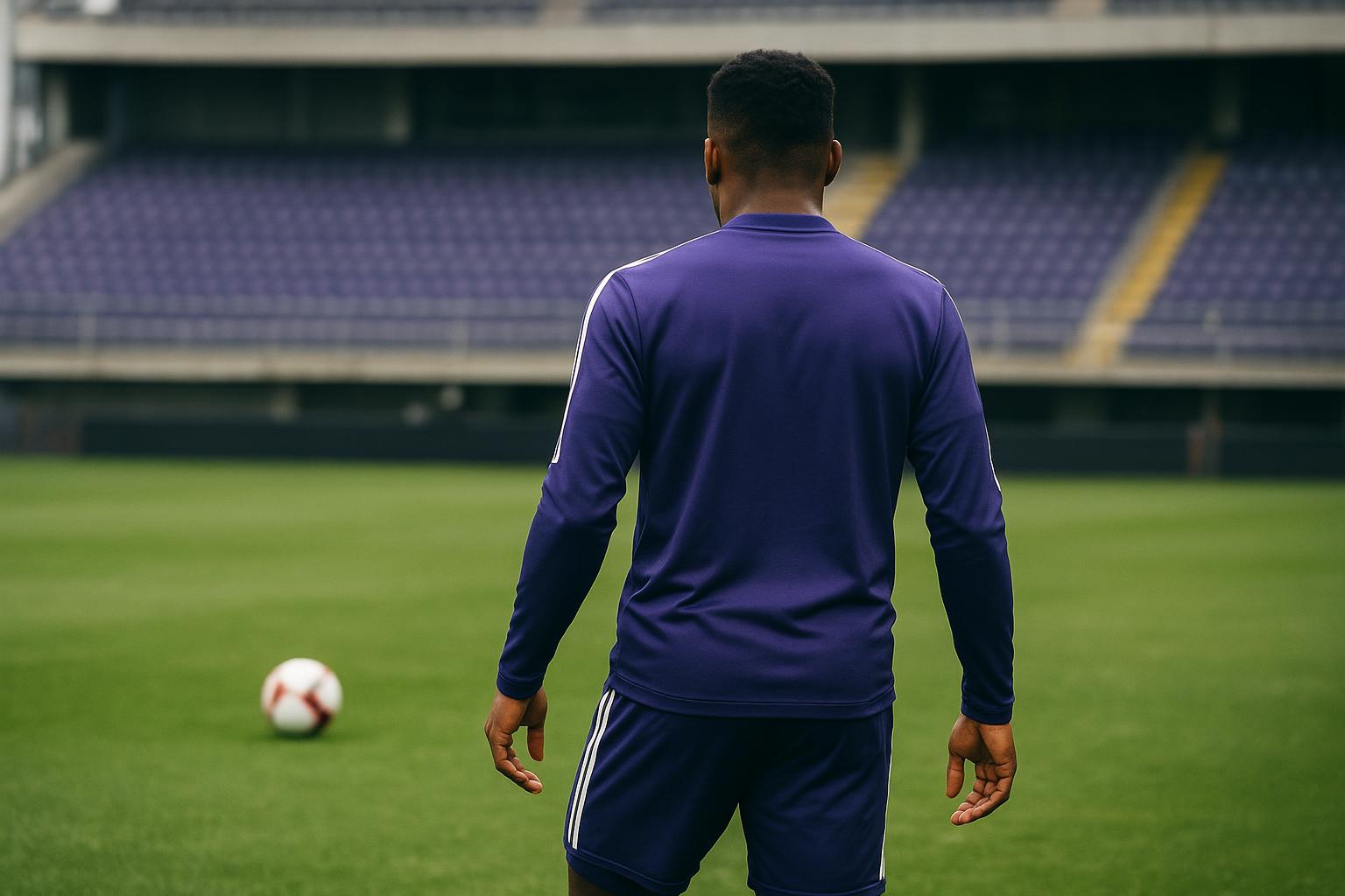 Verdediger in wedstrijdcontext als illustratie bij de interesse van Anderlecht in Hossam Abdelmaguid
