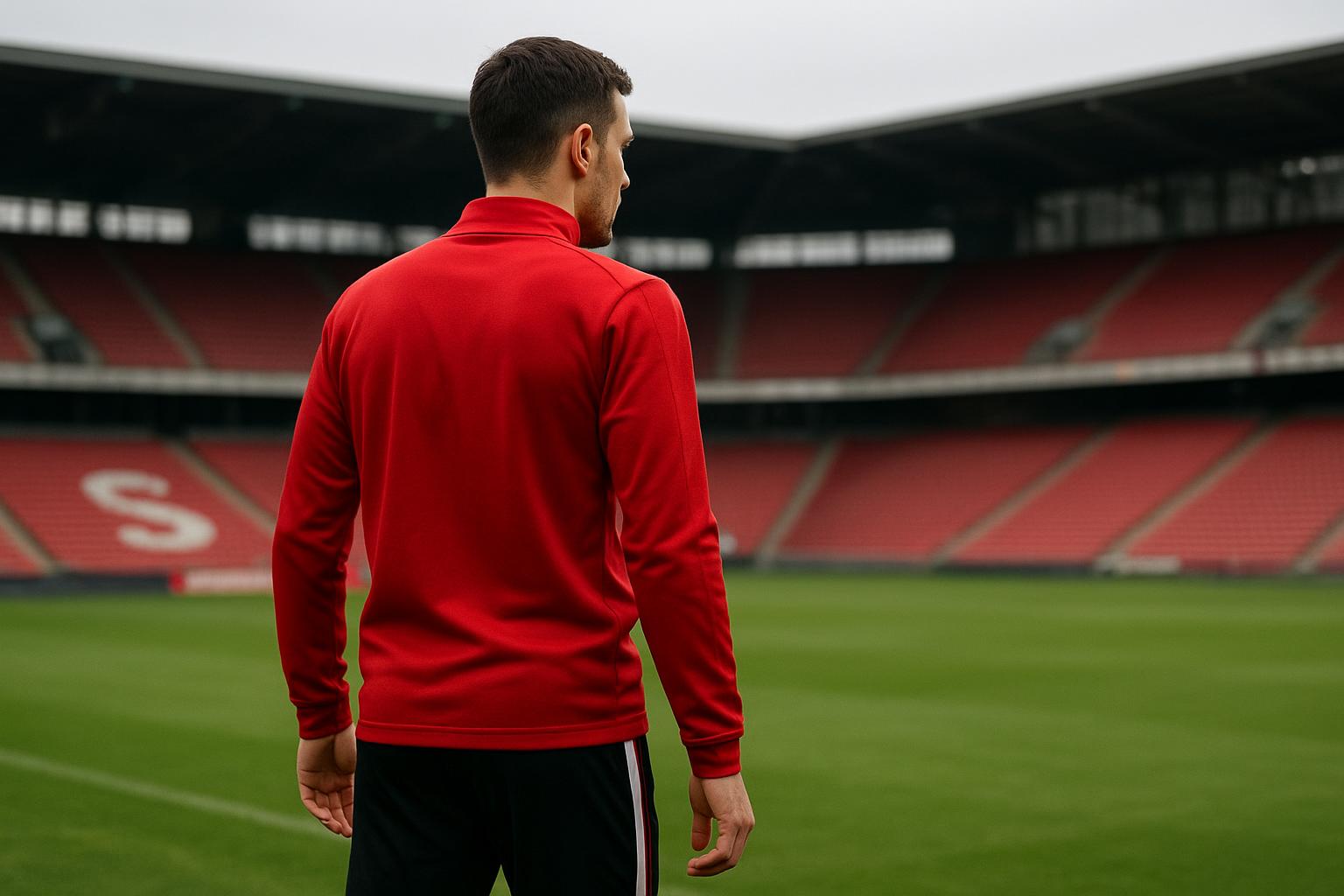 Een neutraal beeld van een rechtsachter in training, gelinkt aan de mogelijke interesse van Standard in Benoit Nyssen.