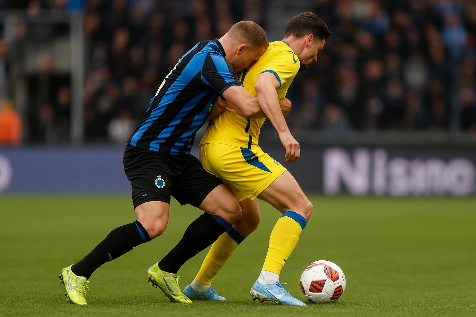Romeo Vermant in duel tijdens Club Brugge tegen Union SG