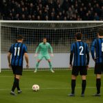 Spelers in een Youth League-finale in Lausanne na een penaltyreeks tussen Club NXT en Real Madrid