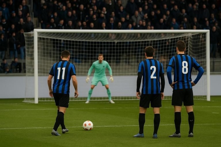 Spelers in een Youth League-finale in Lausanne na een penaltyreeks tussen Club NXT en Real Madrid