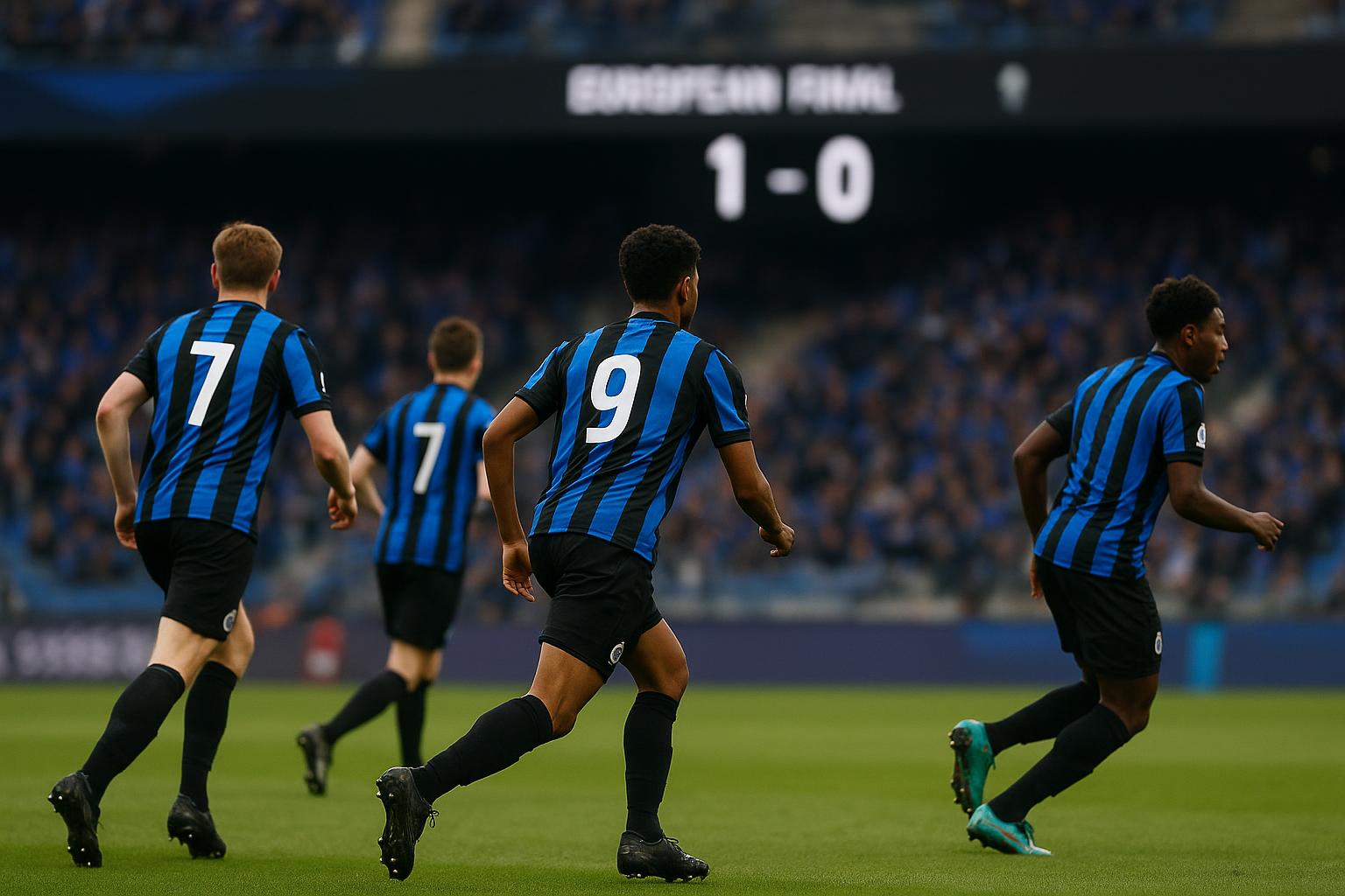 Spelers van Club Nxt na de Youth League-finale in het stadion