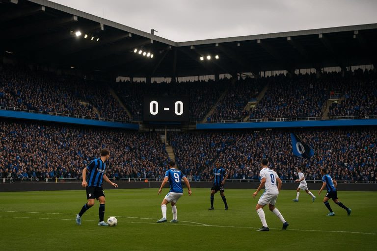Sfeerbeeld rond Club Brugge in de titelstrijd tegen Union tijdens de Play-Offs