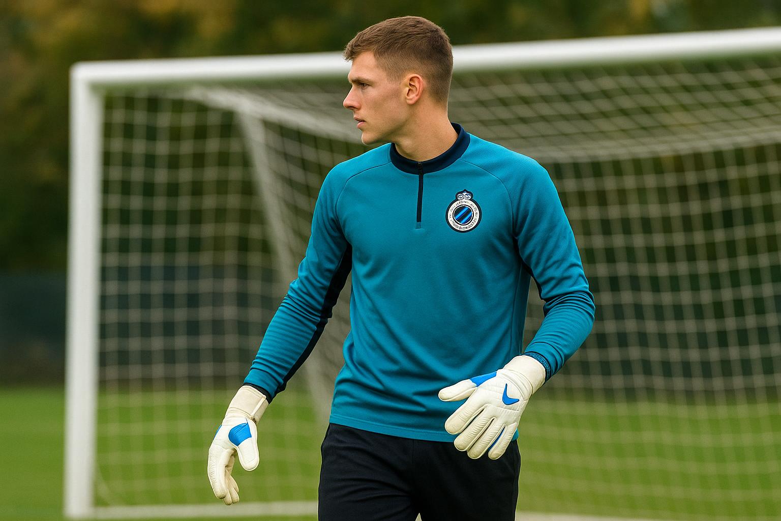 Argus Vanden Driessche traint als doelman in Club Brugge-context