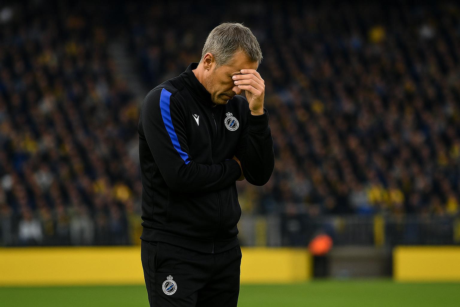 Ivan Leko reageert ontgoocheld langs de zijlijn na Union SG tegen Club Brugge