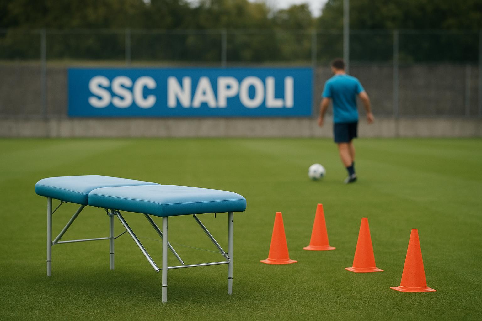 Trainingscontext rond Napoli met focus op revalidatie, zonder herkenbare gezichten