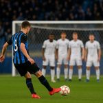 Spelers van Club NXT U19 na de Youth League-finale in het stadion