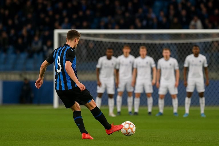 Spelers van Club NXT U19 na de Youth League-finale in het stadion