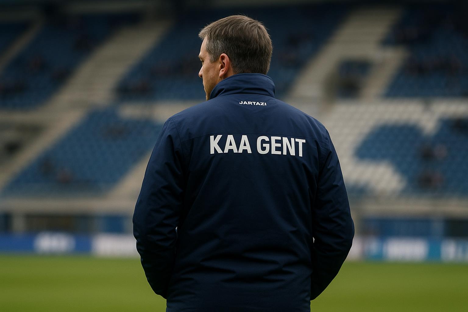 Rik De Mil langs de zijlijn bij KAA Gent in de Planet Group arena