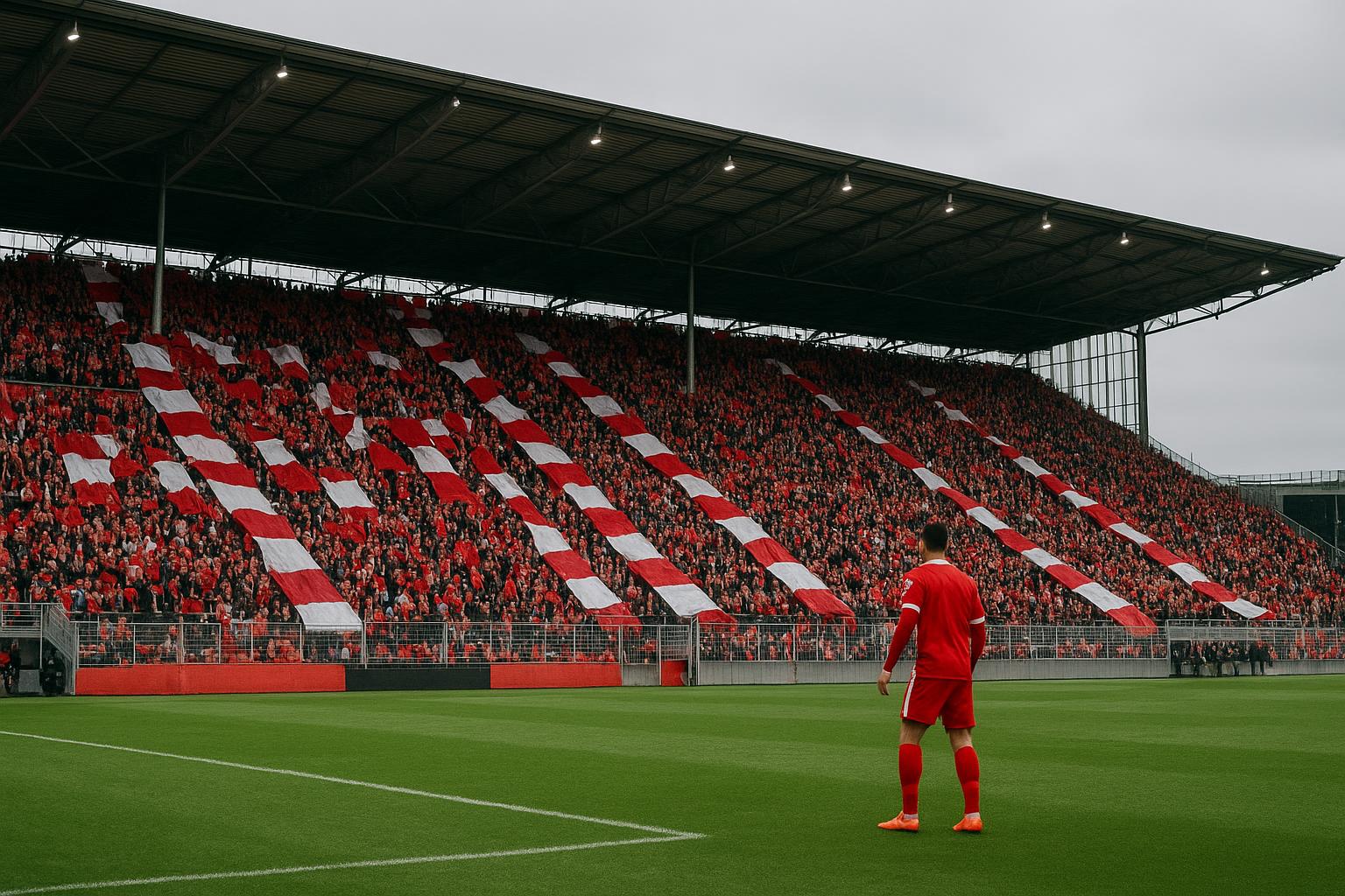 Sfeerbeeld in het stadion tijdens Standard Luik tegen Charleroi zonder herkenbare gezichten.