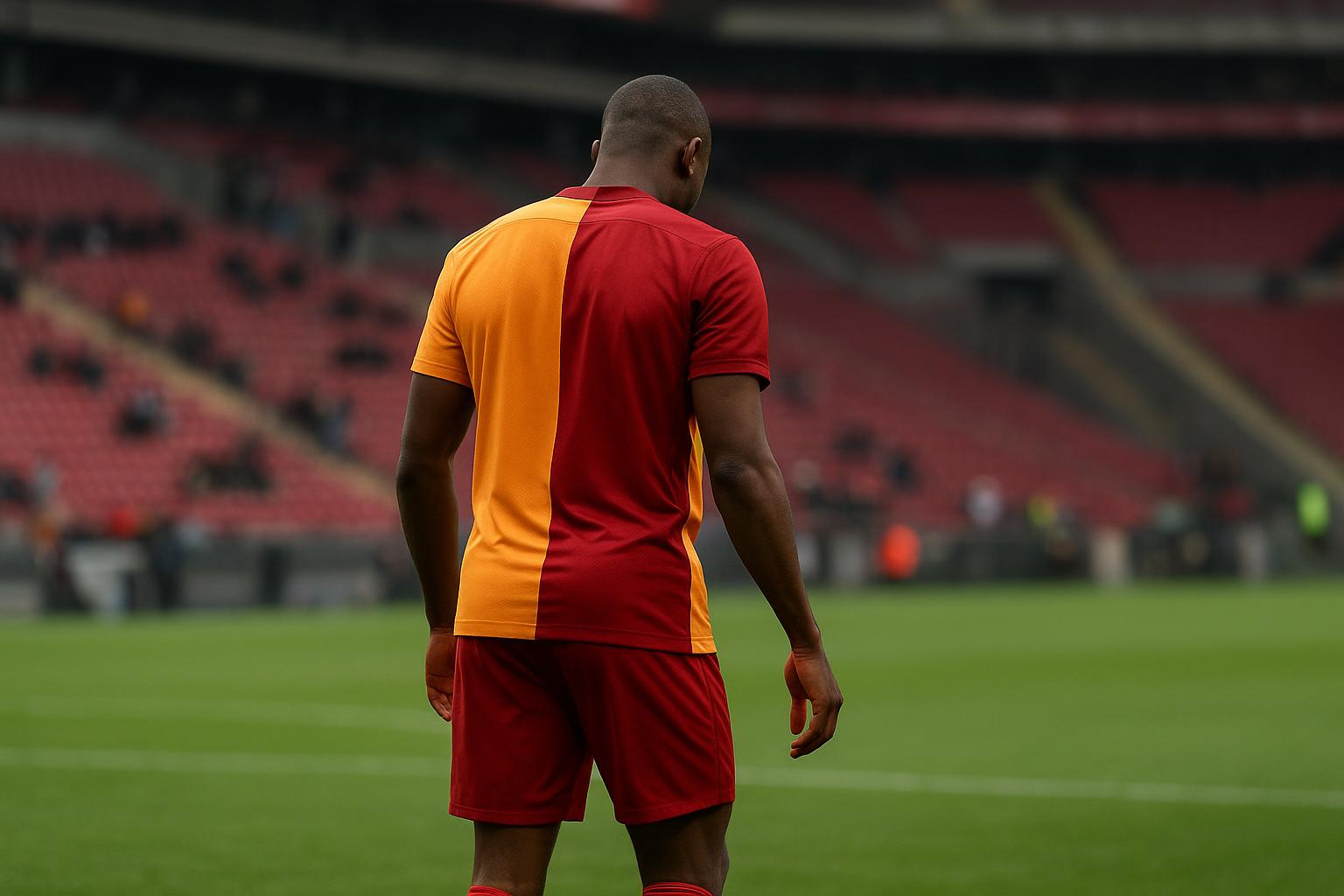 Noa Lang in Galatasaray-tenue tijdens een trainingsmoment in het stadion