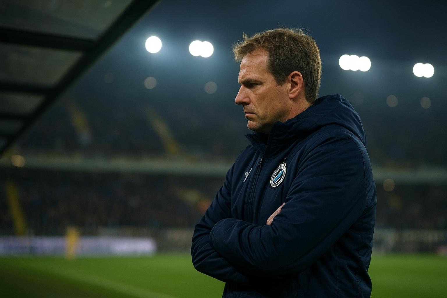 Ivan Leko langs de zijlijn bij Club Brugge tijdens een wedstrijdmoment