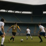 Sfeerbeeld van een stadion tijdens een match in de Challenger Pro League, zonder herkenbare gezichten.