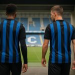 Actiebeeld van een speler van Club Brugge in jeugdwedstrijdcontext