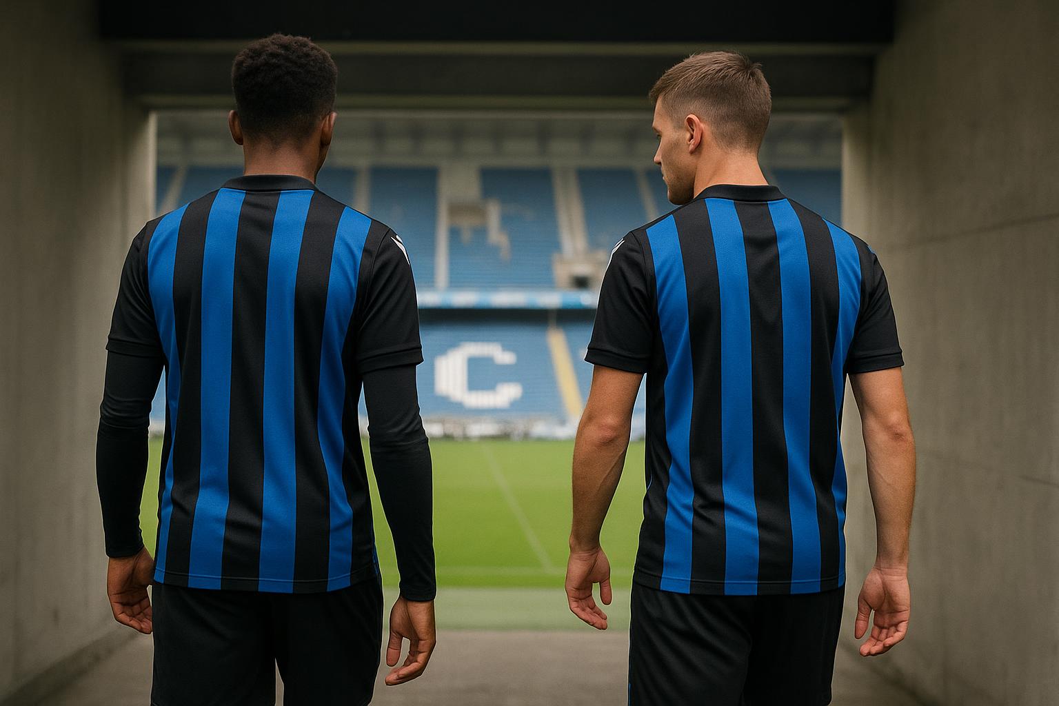 Actiebeeld van een speler van Club Brugge in jeugdwedstrijdcontext