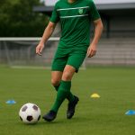 Majeed Ashimeru tijdens een trainingsmoment bij La Louvière