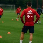 Vincent Kompany bij Bayern München in een trainingscontext