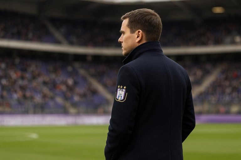 Alfred Schreuder langs de zijlijn in een neutrale coachescontext