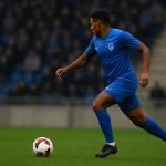 Zakaria El Ouahdi van KRC Genk in actie tijdens een wedstrijd