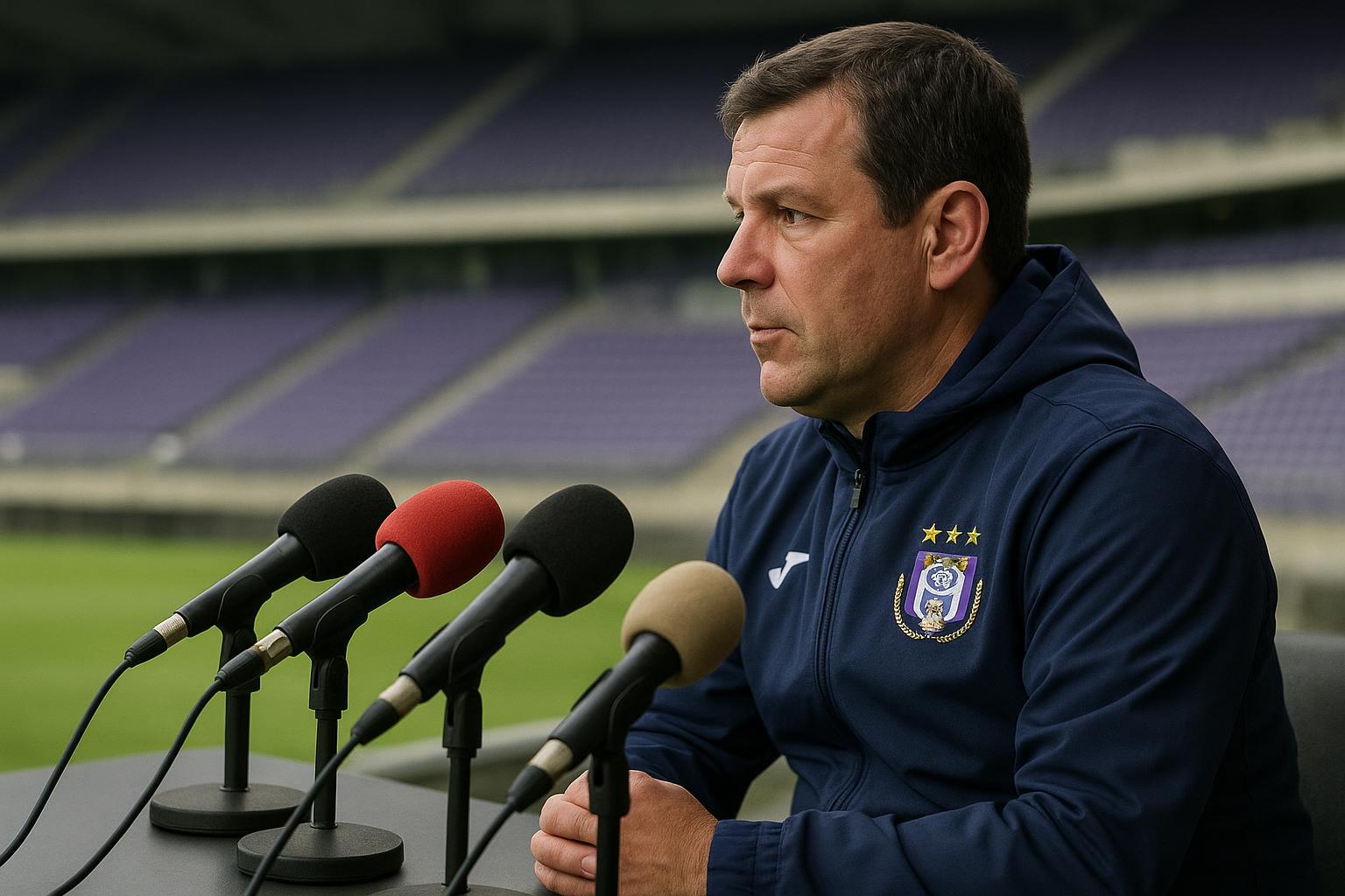 Jeremy Taravel van Anderlecht tijdens een trainingsmoment in aanloop naar de match op Stayen.