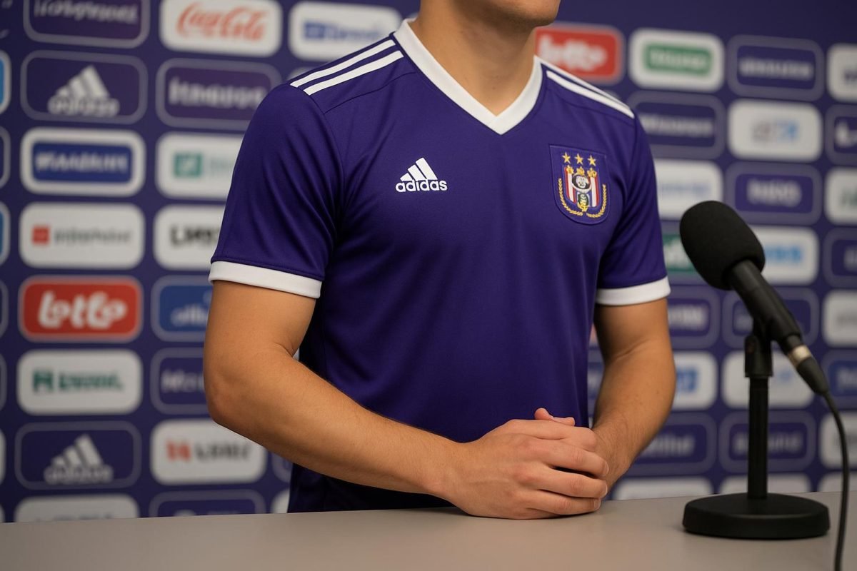 Olivier Deschacht in Anderlecht-context tijdens een interviewmoment