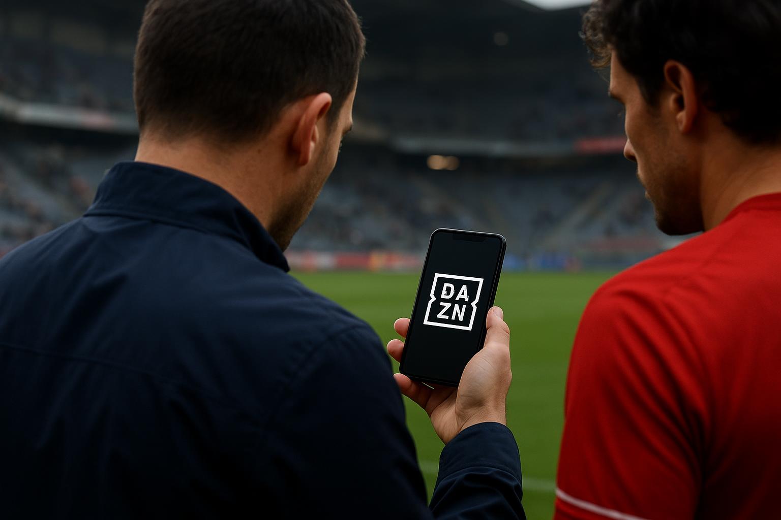 DAZN-logo op een scherm als symbool voor streaming van de bekerfinale