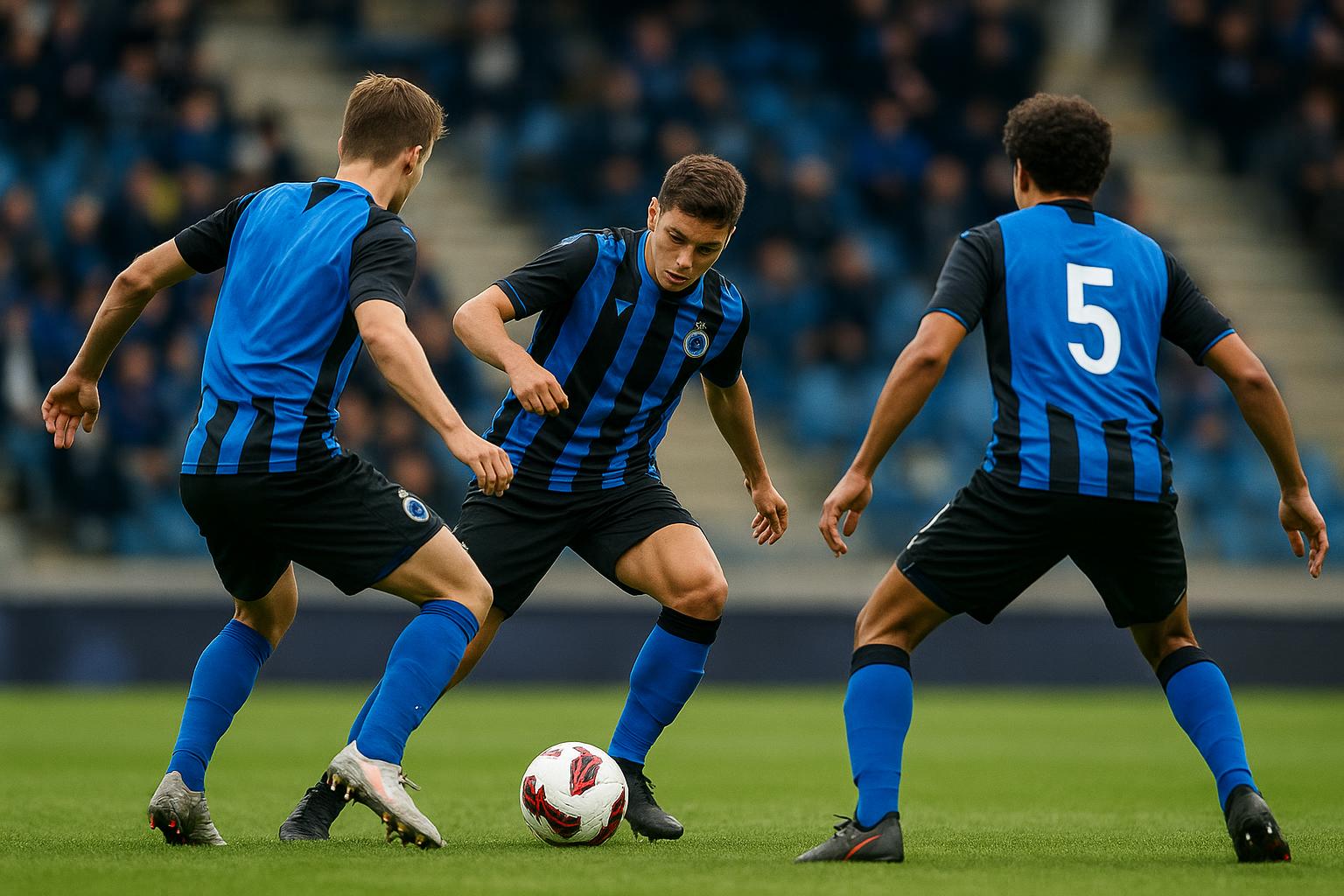 Spelers van Club Nxt in actie tijdens een Youth League-wedstrijd