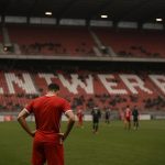 Sfeerbeeld in het Bosuilstadion tijdens een wedstrijd van Royal Antwerp FC