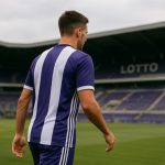 Thorgan Hazard van Anderlecht tijdens een wedstrijd in het Lotto Park