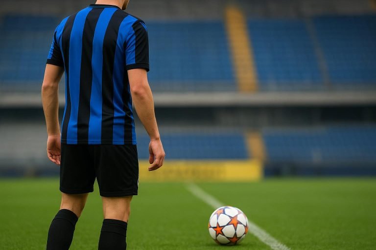 Een speler van Club NXT in actie tijdens een Youth League-wedstrijd.