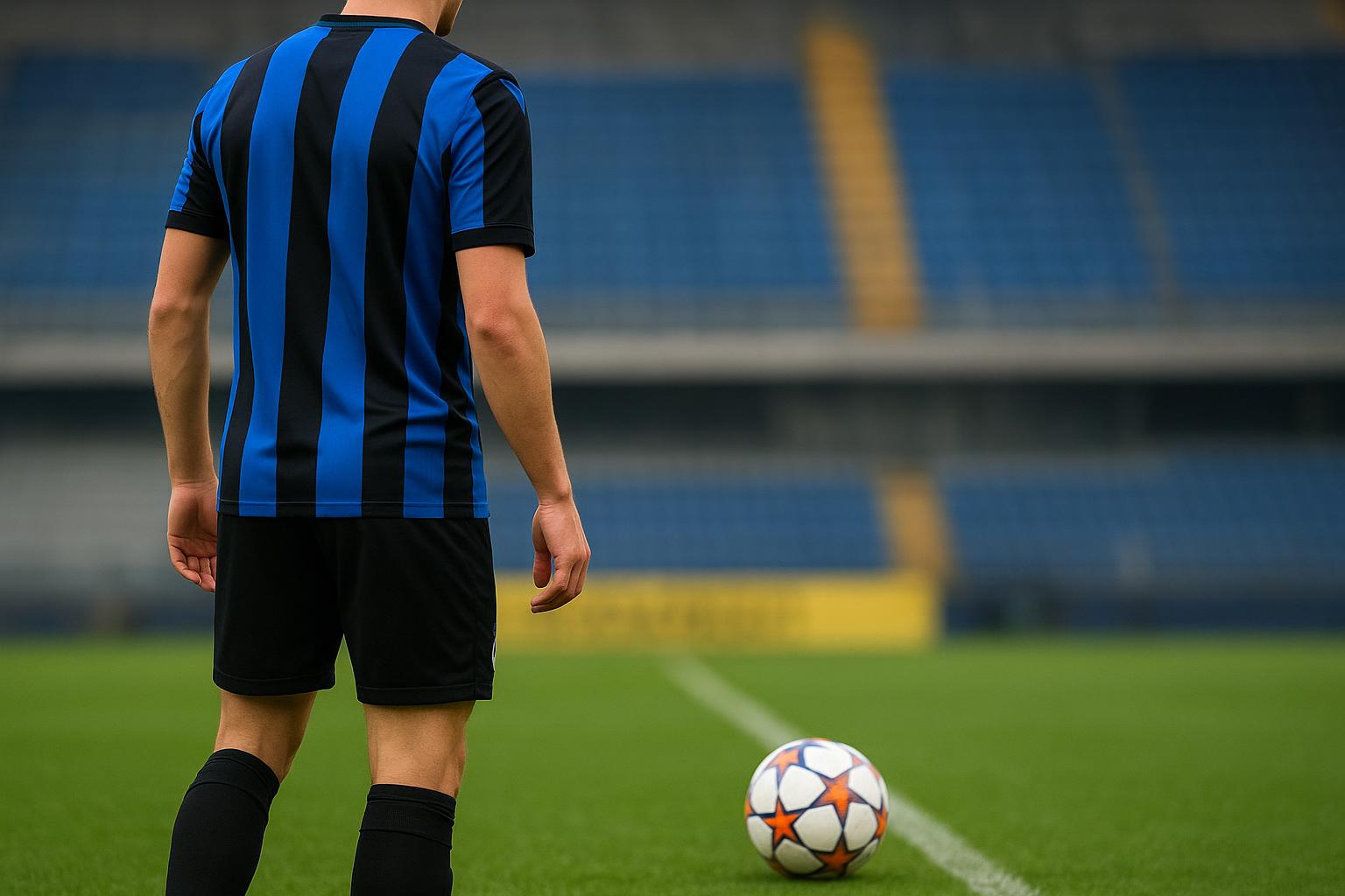 Een speler van Club NXT in actie tijdens een Youth League-wedstrijd.